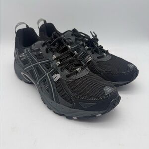 BRAND NEW 2017 ASICS Gel-Venture 5 T5N3N Black/Onyx/Charcoal Sneakers Size 10